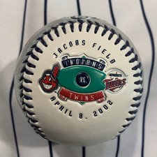 Opening Days 2002 Cleveland Indians Vs. Twins Souvenir Baseball Ball