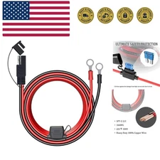 12V 6FT SAE to O Ring Battery Charger Extension Cord for Reliable Power