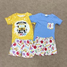 Sibling Kids Boys Back to School Short Sleeve Pocket Top With Shorts Outfit