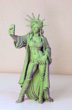 Statue of Liberty Selfie 3D Printed 7" (18cm) Purple Green Fusion Decor Art