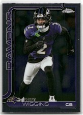 Nate Wiggins 2025 Topps Chrome #28 Baltimore Ravens