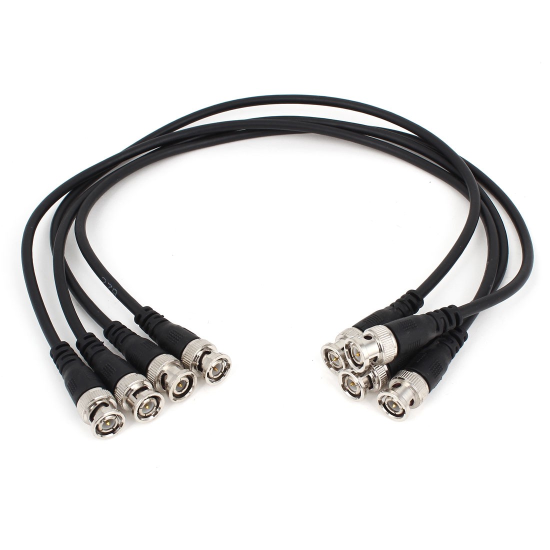 4PCS 0.5M 1.6Ft Long Male to Male BNC Video Cable for CCTV Security Camera