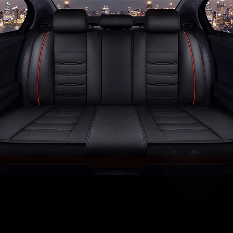 Full Set Leather Seat Covers 5-Seat Protector Cushion For Honda Accord Civic CRV Foto 4 de 4