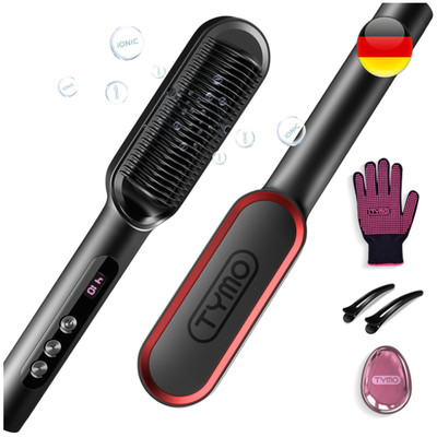 TYMO Haarglätterbürste 9 Temperatureinstellungen LCD Bildschirm Ionen Anti-Fr