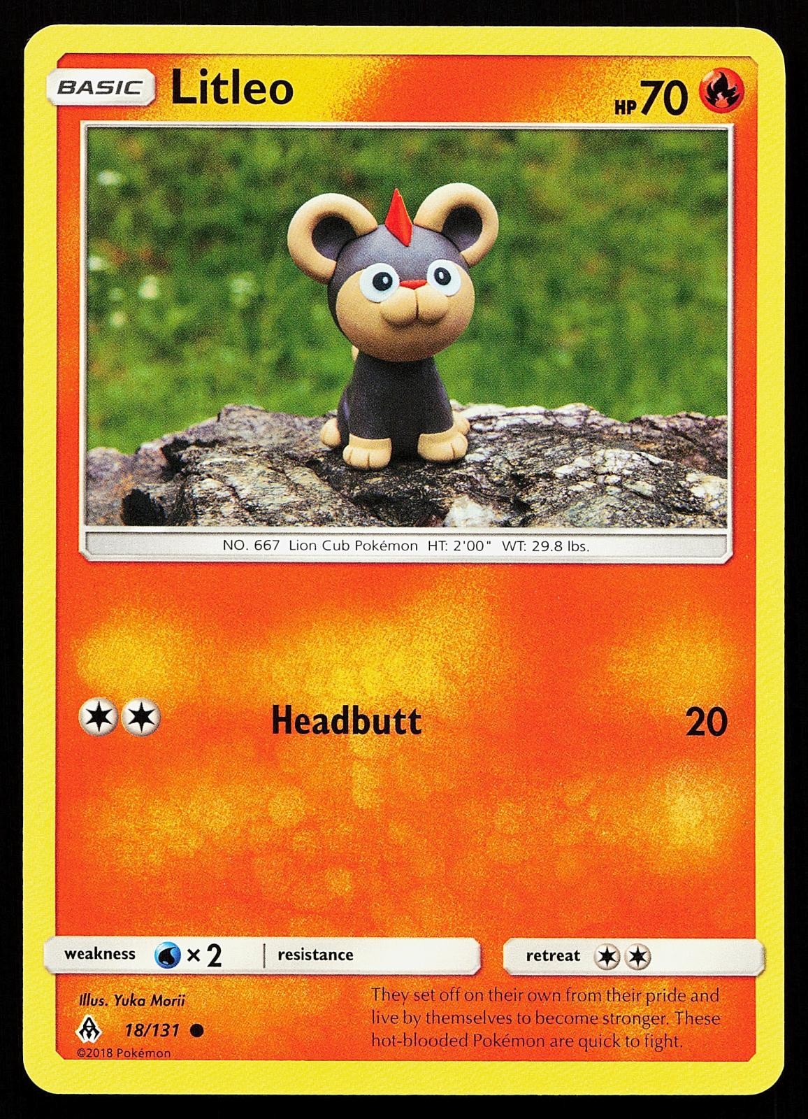 Litleo 18/131 Common Forbidden Light Yuka Morii Pokemon Card