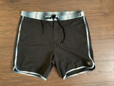 Roark Board shorts Mens 34 Black Aztec Chiller Trunks Beach Surf Swim New