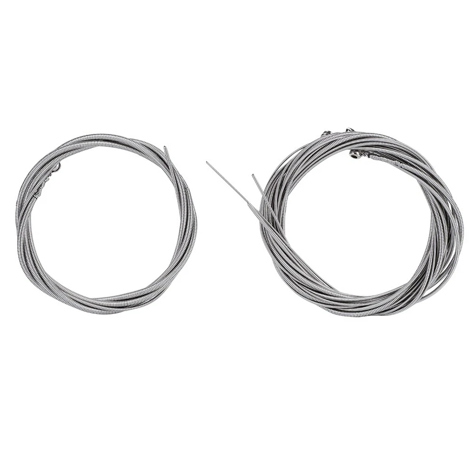 Lot De 5 Cordes De Basse électrique En Acier Inoxydable Argenté Pièces De - Photo 2/4
