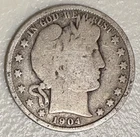 1904 Barber Half Dollar 90% Silver NO RESERVE!!