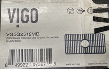 Vigo VGSG2512MB 13" L x 25" W Silicone Basin Rack - Matte Black - READ