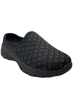 Skechers Easy Going Rhinestone Knit Mules Glitz Strut Black