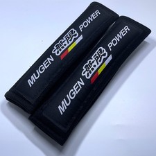2x Car Seat Belt Cover Shoulder Pads Mugen Power Jdm Black For Honda Accessories 2x Car Seat Belt Cover Shoulder Pads Mugen Power Jdm Black For Honda Accessories