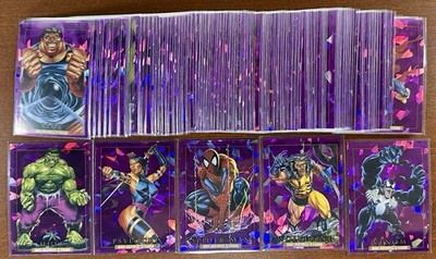 2024 Marvel Masterpieces '92 Platinum Complete Purple Crystals Set 1-100