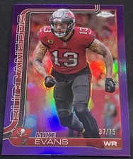 Topps Chrome 2025 Mike Evans #282 Purple 37/75 Tampa Bay Buccaneers 49ers NFL