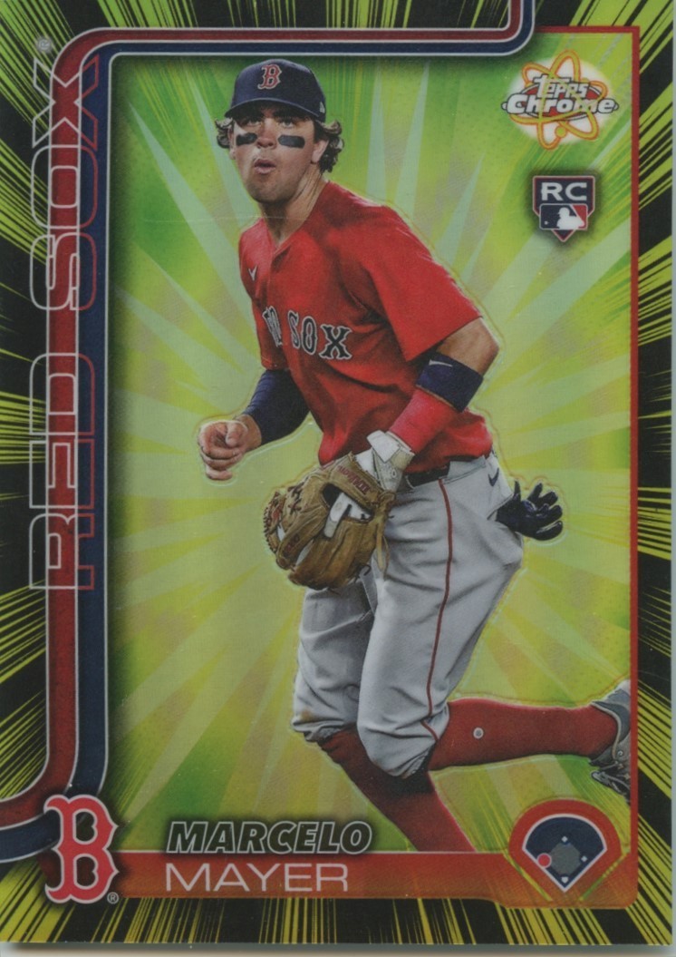 MARCELO MAYER RC レッドソックス 13/25 サイン Marcelo Mayer 2025 Topps Chrome Radiating Rookies RC Boston Red