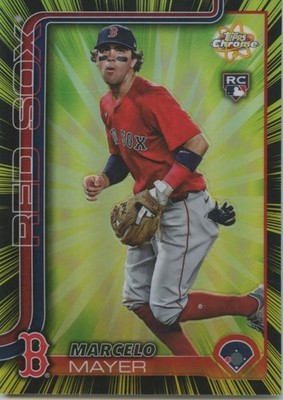 MARCELO MAYER RC レッドソックス 13/25 サイン Marcelo Mayer 2025 Topps Chrome Radiating Rookies RC Boston Red