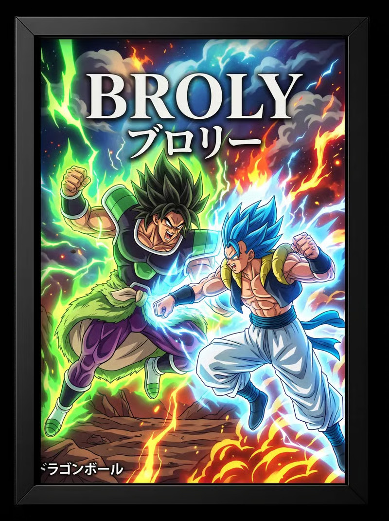 Poster Dragon Ball - Gogeta vs. Broly Showdown Ultra-HD Art Print
