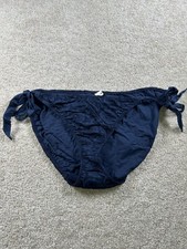 American Eagle Women's Swim Bottom Navy Blue XL Cotton Tie Sides