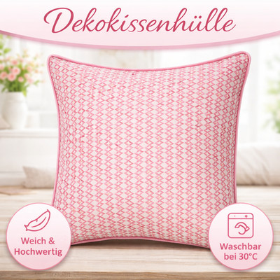 ANNI FOR FRIENDS Dekokissenhülle Rauten-Design waschbar, ca. 50x50cm