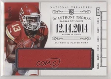 2014 National Treasures Timeline Materials Names /50 De'Anthony Thomas Rookie RC