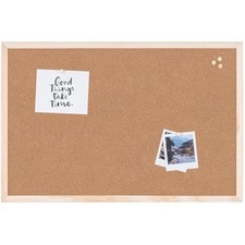 Image of Bi-Office Basic Cork Board, Pine Wood Frame, 90 x 60 cm, brown