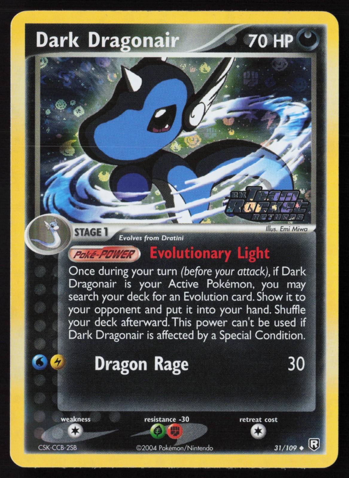 Dark Dragonair - 31/109 - Stamped Reverse Holo - Team Rocket Returns - NM/M
