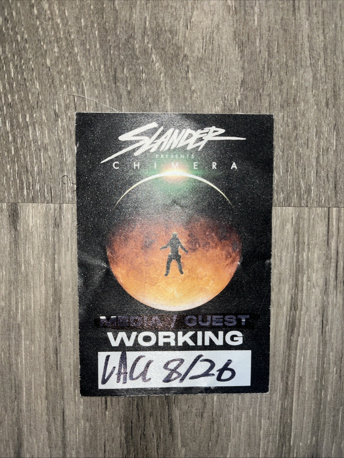 Chimera Tour Working Backstage Pass