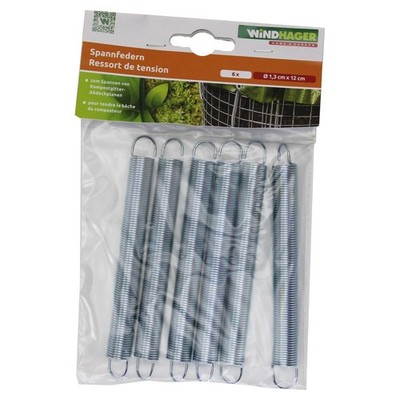 Windhager 6x Spannfeder 12 cm Abdeckplane Kompost