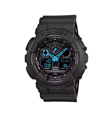 Casio G-Shock GA100 Series Analog Digital Black Dial Men's Watch GA100C-8A
