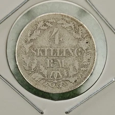 1856 Denmark Silver 4 Skilling