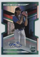 2023 Panini Elite Extra Edition 19/27 Cole Schoenwetter #10 Auto 0j9y