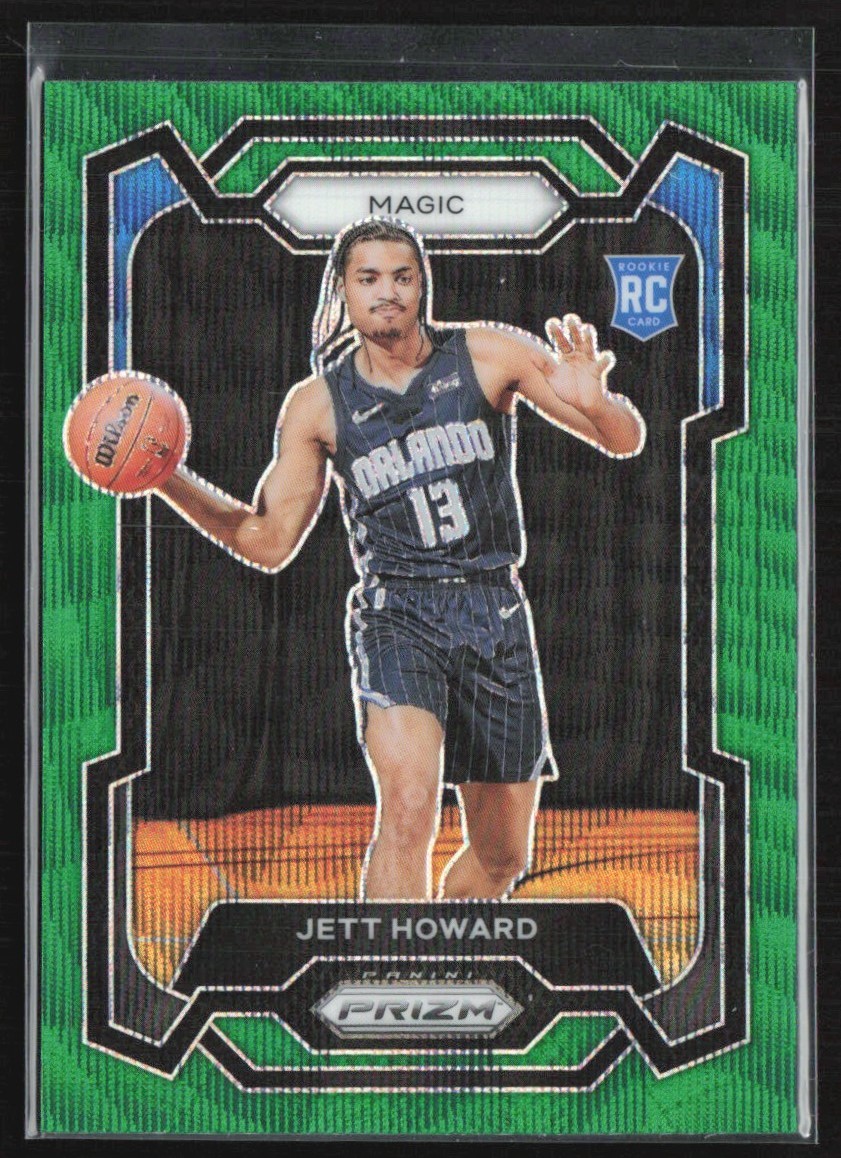 Jett Howard 2023-24 Panini Prizm Green Wave RC #132 Orlando Magic