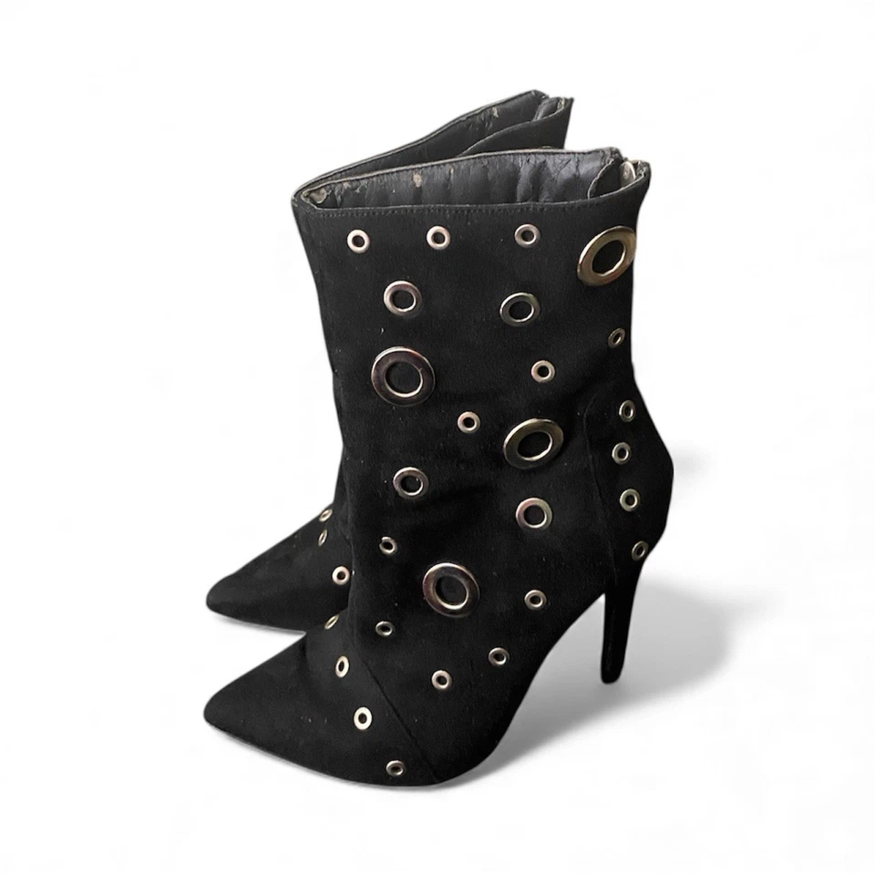 Botines Michael Antonio negros gourmet imitación gamuza para mujer talla 7 Foto 3 de 4