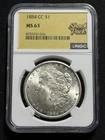 1884-CC United States Morgan Silver Dollar - NGC MS 63