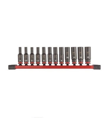 Milwaukee SHOCKWAVE Impact Duty 1/4'' Antrieb Schlagschrauber Steckschlüssel Schiene Set x12-teilig 