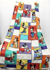 2 VTG 80s 90s "Cool Mickey" Disney Mickey Mouse Curtain Panels HTF Boombox Car