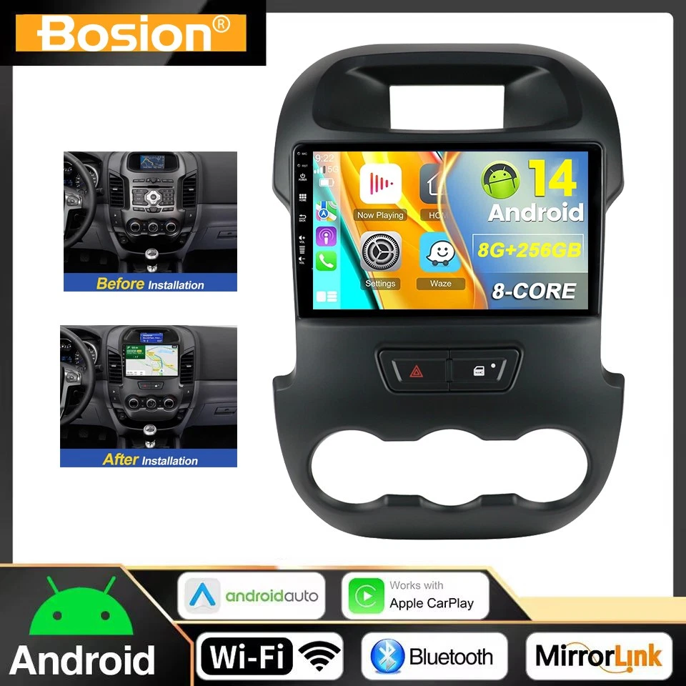 Für Ford Ranger Xlt 2011-2016 Android 14 Autoradio CarPlay Navi GPS DSP 8G+256GB