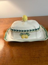 Villeroy & Boch French Garden Fleurence Butter Dish &ndash; Lidded. Excellent