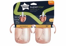 Tommee Tippee Superstar Training Cup, 10oz., 6M , Straw Cup - 2 Pack