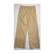 Boys Dickies Flat Front Classic Fit Pant Beige 16 Husky Uniform Straight Leg