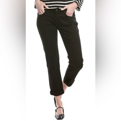 Rag & Bone Dre low rise slim boyfriend black jeans size 28-freyed hem-EUC