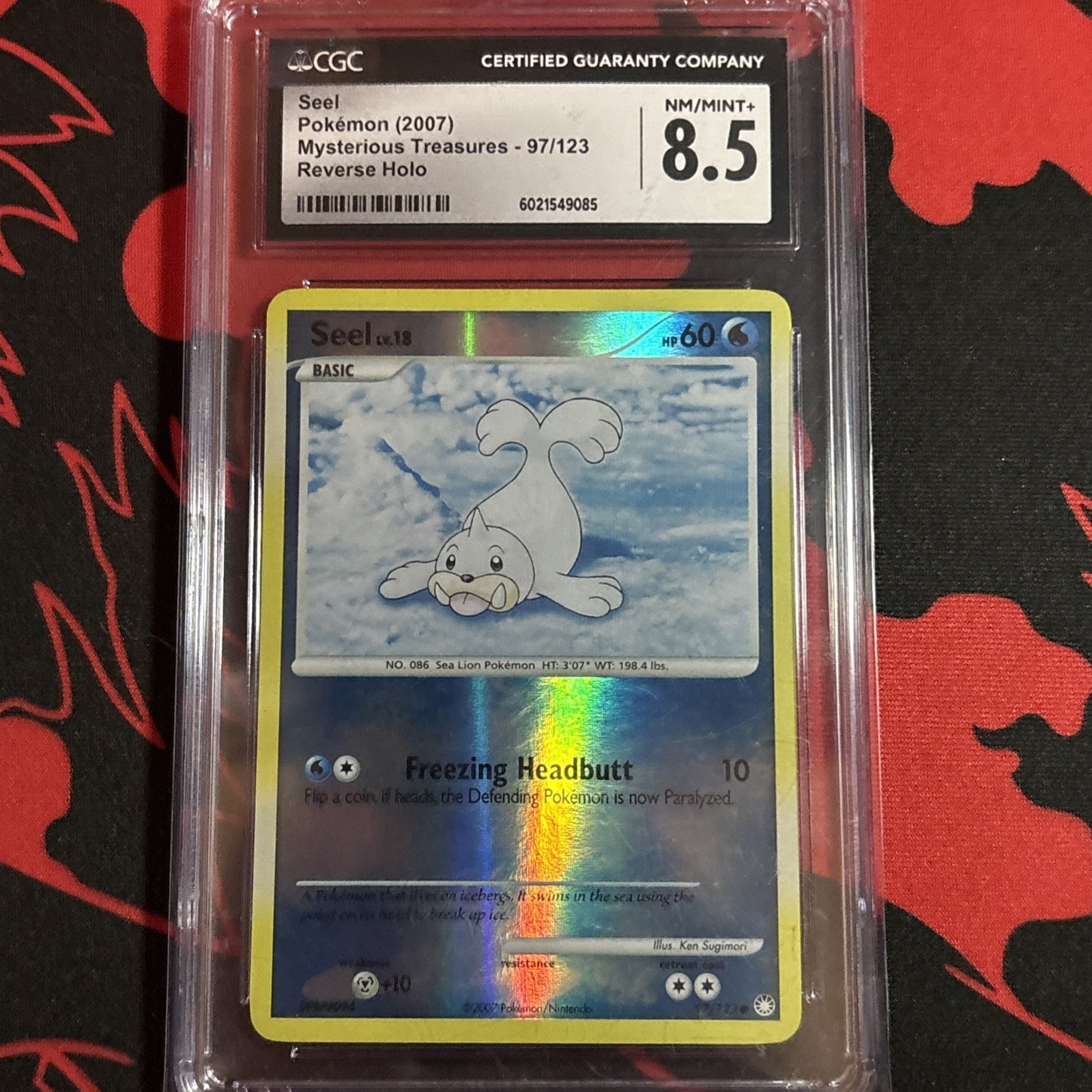 CGC 8.5 SEEL 97/123 Mysterious Treasures Reverse Holo