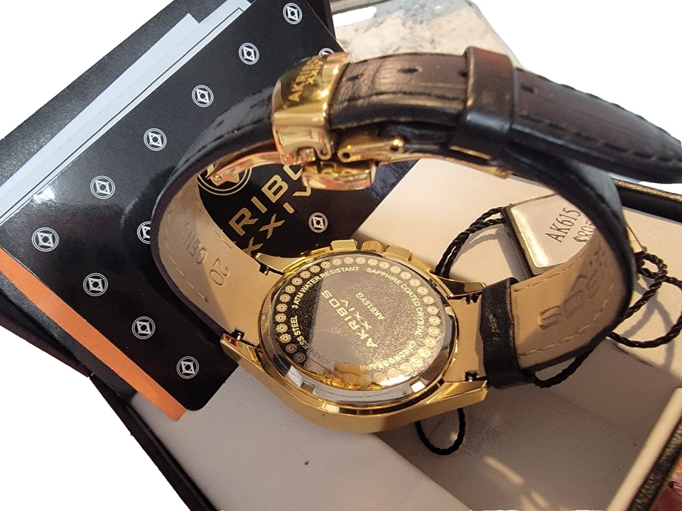 Reloj Mujer AKRIBOS XXIV AK615YG NUEVO CON ETIQUETAS Caja y Papeleo Foto 4 de 4