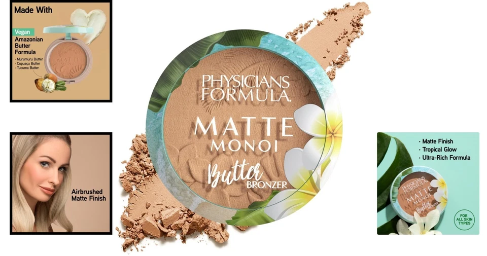 Cruelty-Free Matte Bronzer Infused with Monoi Butter - Effortless Contouring - Image 2 of 4