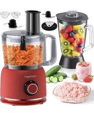 1500W Food Processor and Blender Combo, 2.5L Food Chopper for Meat, Vegetable an