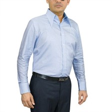 Mens Vintage Goodfellas Revival Gingham Checks Shirt Spear Pointed Dagger Collar