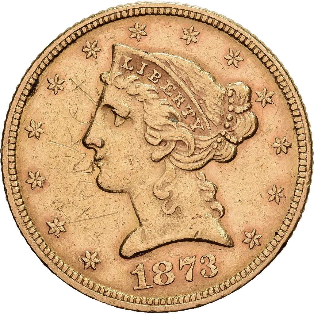 1873 Year Half Eagle $5 US Gold Coins (Pre - 1933) for sale | eBay