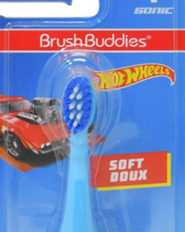 Cepillo de dientes eléctrico a batería Brush Buddies Hot Wheels niños cerdas suaves Foto 2 de 4