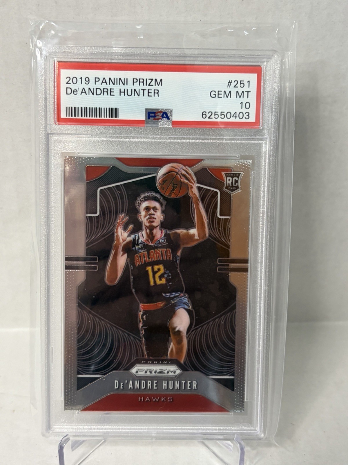 De'Andre Hunter PSA 10 GEM MINT 2019-20 Panini Prizm RC #251