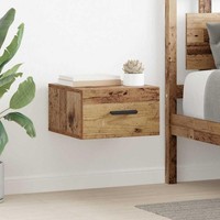 Nachttisch 2 Stk. 35 X 35 X 20 Cm Holzwerkstoff Altholz