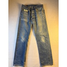 Vintage Levis 501xx Jeans Mens 33x33 Made in USA Button Fly Blue Denim 546 Stamp
